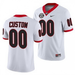 Georgia Bulldogs Custom White College Football Game Jersey