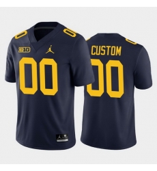 Michigan Wolverines Custom Navy Home Men'S Jersey