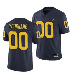 Michigan Wolverines Custom Navy Limited Men'S Jersey