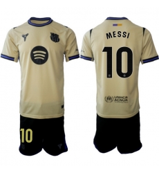 Men FC Barcelona 2026 Soccer Jerseys Beige #10 MESSI Men FC Barcelona 2026 Soccer Jerseys Beige #10 MESSI