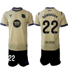 Men FC Barcelona 2026 Soccer Jerseys Beige #22 GÜNDOĞAN Men FC Barcelona 2026 Soccer Jerseys Beige #22 GÜNDOĞAN