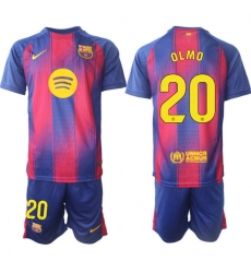 Men FC Barcelona 2026 Soccer Jerseys PinkBlue #20 OLMO Men FC Barcelona 2026 Soccer Jerseys PinkBlue #20 OLMO