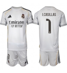 Men Real Madrid 2026 Soccer Jerseys White #1 I.CASILLAS Men Real Madrid 2026 Soccer Jerseys White #1 I.CASILLAS