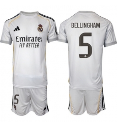 Men Real Madrid 2026 Soccer Jerseys White #5 BELLINGHAM Men Real Madrid 2026 Soccer Jerseys White #5 BELLINGHAM