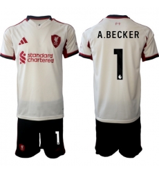 Men Liverpool 2026 Soccer Jerseys Beige #1 A.BECKER Men Liverpool 2026 Soccer Jerseys Beige #1 A.BECKER