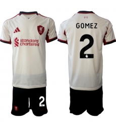 Men Liverpool 2026 Soccer Jerseys Beige #2 GOMEZ Men Liverpool 2026 Soccer Jerseys Beige #2 GOMEZ
