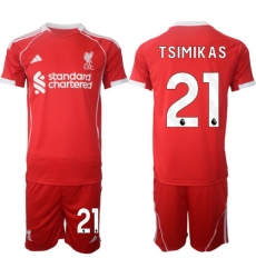 Men Liverpool 2026 Soccer Jerseys Red #21 TSIMIKAS Men Liverpool 2026 Soccer Jerseys Red #21 TSIMIKAS