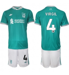 Men Liverpool 2026 Soccer Jerseys Teal #4 VIRGIL Men Liverpool 2026 Soccer Jerseys Teal #4 VIRGIL