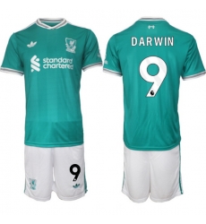 Men Liverpool 2026 Soccer Jerseys Teal #9 DARWIN Men Liverpool 2026 Soccer Jerseys Teal #9 DARWIN