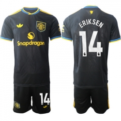 Men Manchester United 2026 Soccer Jerseys Black #14 ERIKSEN