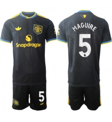 Men Manchester United 2026 Soccer Jerseys Black #5 MAGUIRE