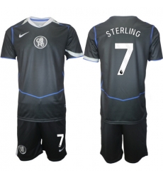 Men Chelsea 2026 Soccer Jerseys DarkGrey #7 STERLING