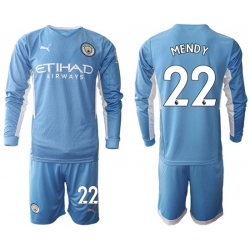 Men Manchester City Long Sleeve Soccer Jerseys 504