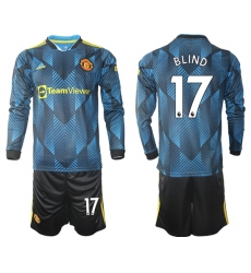 Men Manchester United Long Sleeve Soccer Jerseys 549