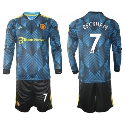 Men Manchester United Long Sleeve Soccer Jerseys 554