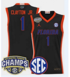 Men Florida #1 Clayton JR. Champs Patch Jersey Black