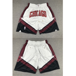 Men Chicago Bulls 2022 23 City Edition White Shorts 