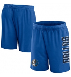 Men Dallas Mavericks Blue Post Up Mesh Shorts 