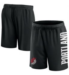 Men Portland Trail Blazers Black Post Up Mesh Shorts 