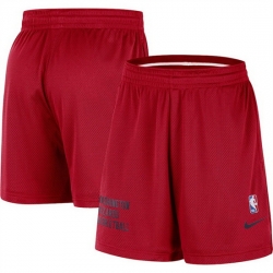 Men Washington Wizards Red Warm Up Performance Practice Shorts 