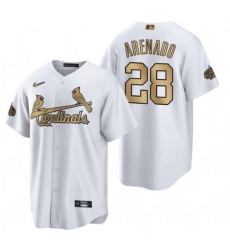 Men St  Louis St.Louis Cardinals 28 Nolan Arenado 2022 All Star White Cool Base Stitched Baseball Jersey