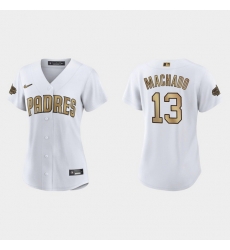 Women San Diego Padres Manny Machado 2022 Mlb All Star Game Replica White Jersey