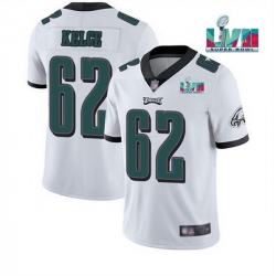 Men Women Youth Toddler Philadelphia Eagles 62 Jason Kelce White Super Bowl LVII Patch Vapor Untouchable Limited Stitched Jersey