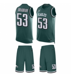 Men's Nike Philadelphia Eagles #53 Nigel Bradham Limited Midnight Green Tank Top Suit NFL Jersey