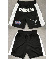 Men Las Vegas Raiders Black White Shorts