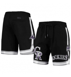 Men Colorado Rockies Black Team Shorts