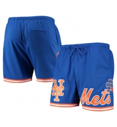 Men New York Mets Royal Team Logo Mesh Shorts