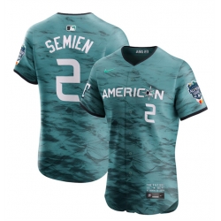 Men Texas Rangers 2 Marcus Semien Teal 2023 All Star Flex Base Stitched Baseball Jersey