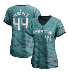 Women Houston Astros 44 Yordan Alvarez Teal 2023 All Star Stitched Baseball Jersey