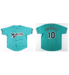 Men Marlins Sheffield Sttiched Jersey