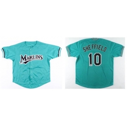 Men Marlins Sheffield Sttiched Jersey