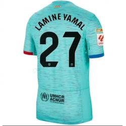 Men Barcelona #27 Lamine Yamal Away Jersey C