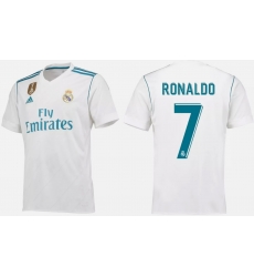 Men Ronaldo #7 Ronaldo White Soccer Jersey