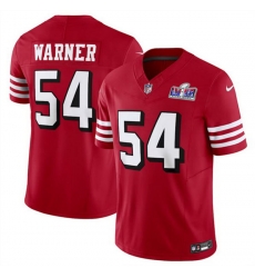 Men San Francisco 49ers 54 Fred Warner New Red 2023 F U S E  Vapor Untouchable Limited Stitched Football 2024 Super Bowl LVIII Jersey