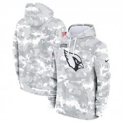 Youth Arizona Cardinals 2024 White Gray Salute To Service Pullover Hoodie