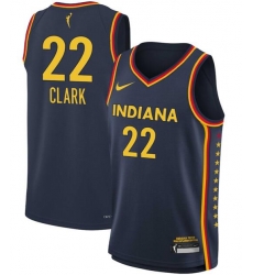 Women Indiana Fever Caitlin Clark #22 Navy Blue Stitched Basketball WNBA Jersey