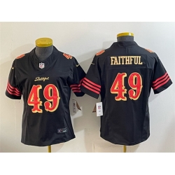 Women San Francisco 49ers 49 Faithful Black 2025 F U S E   Rivalries Vapor Limited Stitched Jersey 