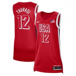 Women USA Basketball 12 Diana Taurasi Red 2024 Swingman Stitched Jersey