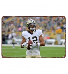 New Orleans Saints Aluminum Sign 12x8 Inch Chris Olave 005