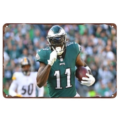 Philadelphia Eagles Aluminum Sign 12x8 Inch A.J. Brown 003