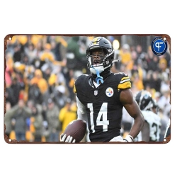 Pittsburgh Steelers Aluminum Sign 12x8 Inch George Pickens 001