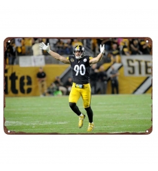 Pittsburgh Steelers Aluminum Sign 12x8 Inch T.J. Watt 009