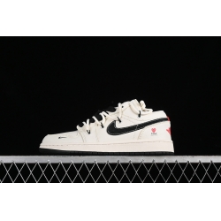 AIR JORDAN 1 LOW WHITE BLACK RED