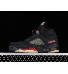 AIR JORDAN 5 GORE TEX OFF NOIR FIRE RED BLACK MUSLIN DR0092 001