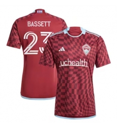 Men Colorado Rapids Colorado Rapidse Bassett 2024 25 Home Replica Red