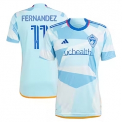 Men Colorado Rapids Omir Fernandez 2024 25 Away Replica Light Blue